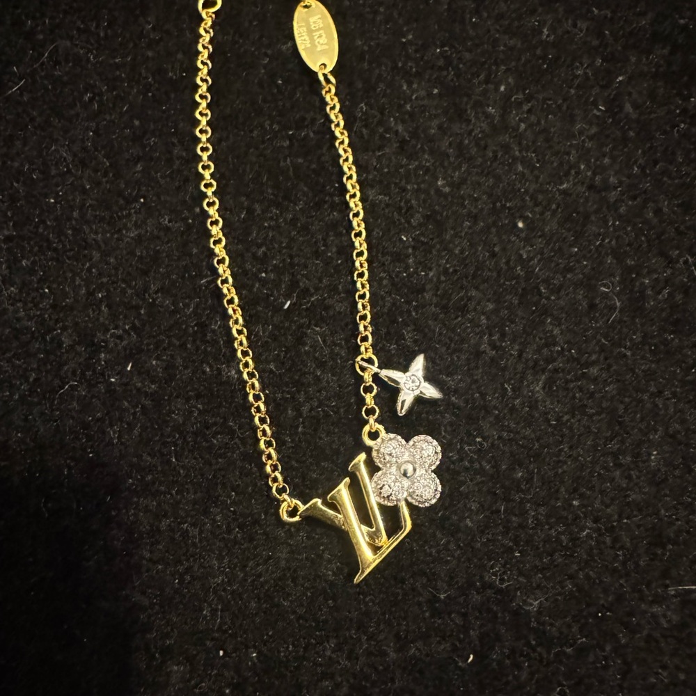 Louis Vuitton Gold and Silver Monogram Charm Bracelet M61084 LE1124 - Picture 5 of 6